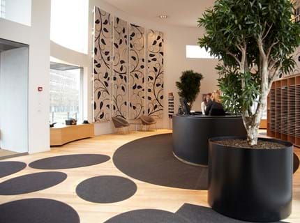 fraster, filt, Plus, felt, uldfilt, akustik, udsmykning, indretning, design, akustik panel, lyddæmpning, twister, akustik panel, filtfarver, dekoration